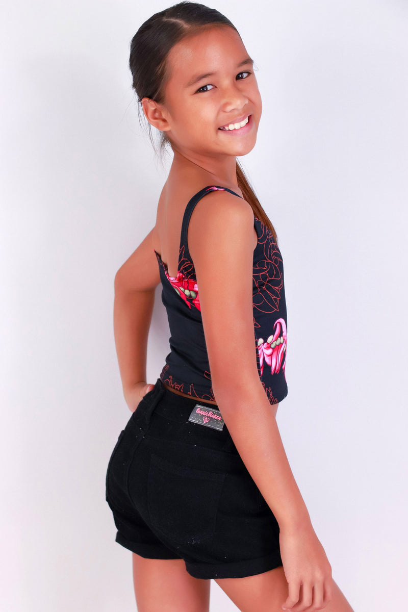 Jeans Warehouse Hawaii - S/L PRINT TOPS 4-6X - JADE SQUARE NECK TANK TOP | KIDS SIZE 4-6X | By LUZ