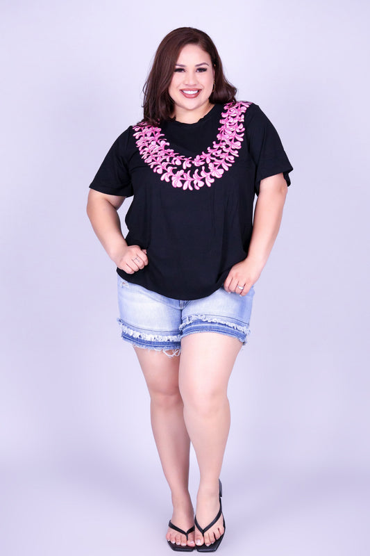 2 STRAND PLUMERIA LEI TEE