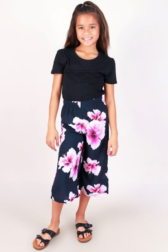 HIBISCUS CAPRI PANTS | KIDS SIZE 4-6X