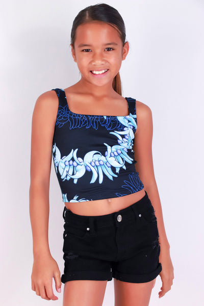 Jeans Warehouse Hawaii - S/L PRINT TOPS 4-6X - JADE SQUARE NECK TANK TOP | KIDS SIZE 4-6X | By LUZ