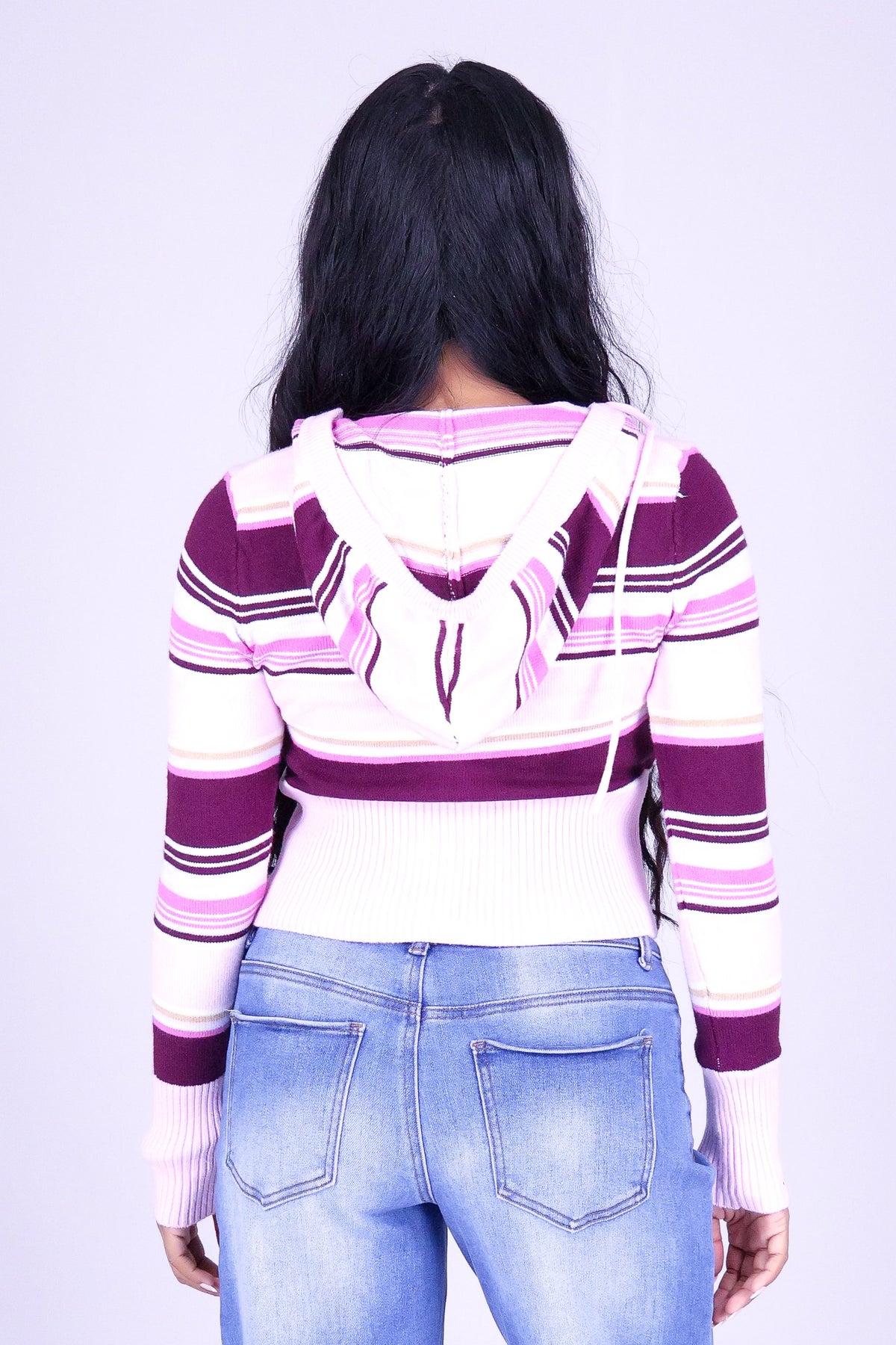 ALL GOOD THINGS STRIPE HOODIE