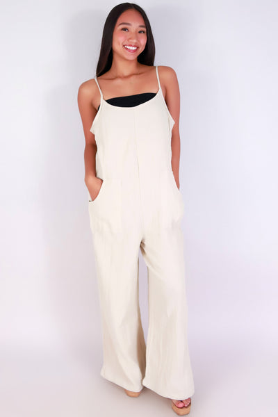 Jeans Warehouse Hawaii - SOLID CASUAL JUMPSUITS - BREEZY ALL DAY JUMPSUIT | By Detour Apparel Inc.