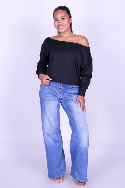 NO APOLOGIES OFF SHOULDER TOP