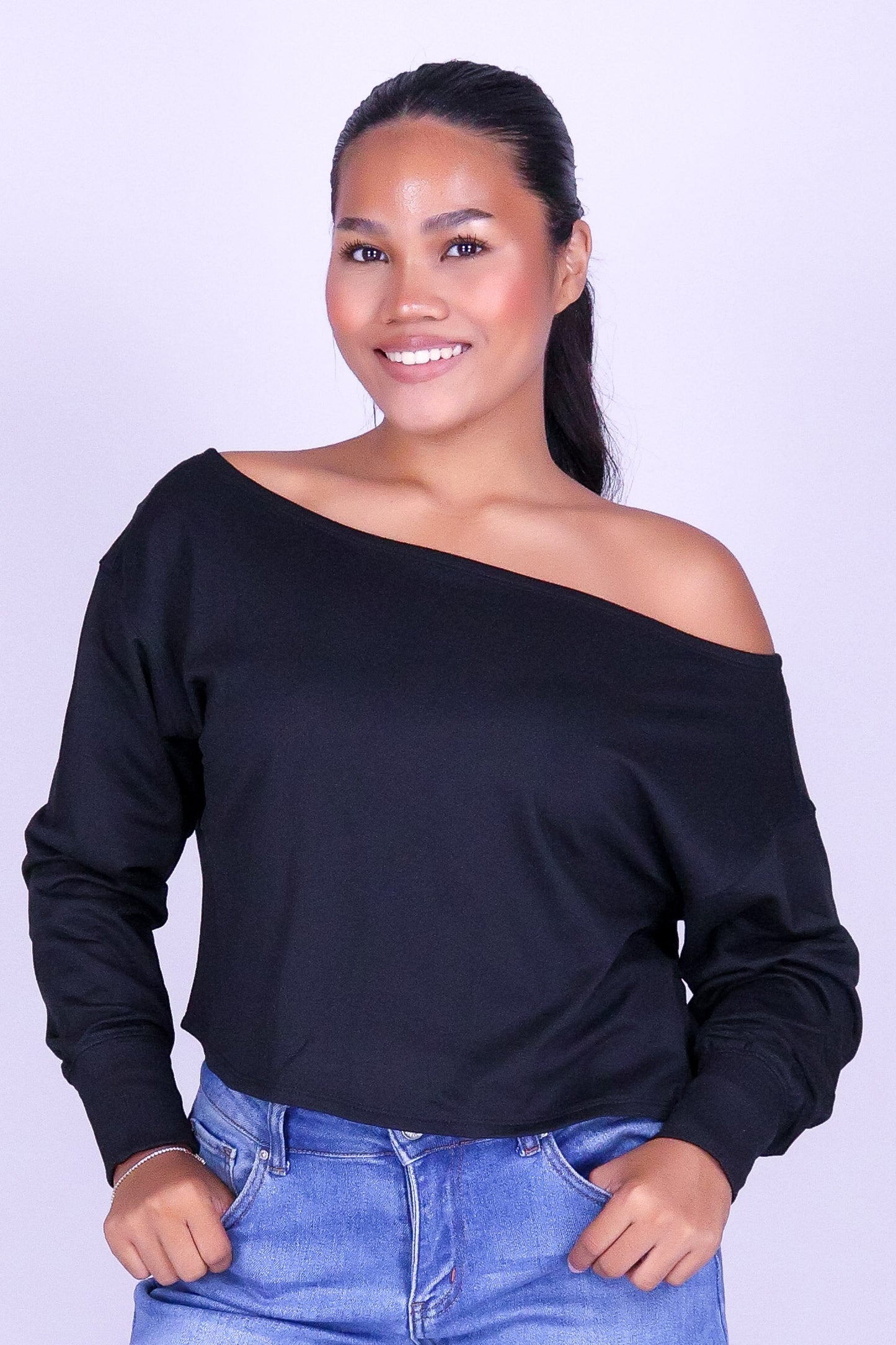 NO APOLOGIES OFF SHOULDER TOP