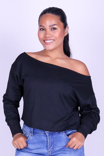 NO APOLOGIES OFF SHOULDER TOP