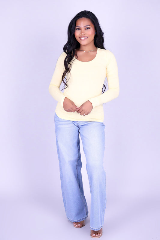 HOLD THAT THOUGHT LONG SLEEVE TOP