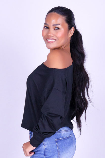 NO APOLOGIES OFF SHOULDER TOP