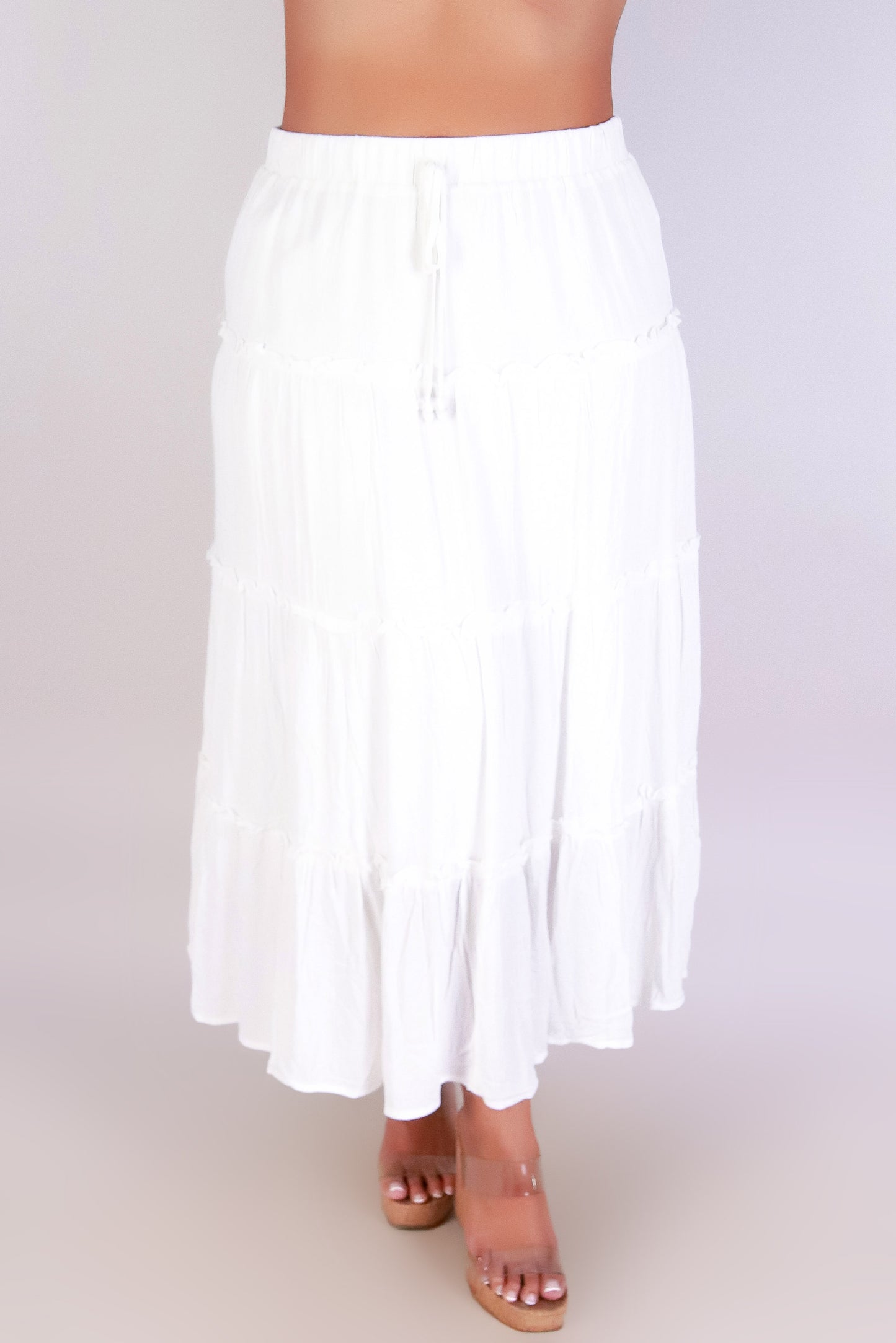Jeans Warehouse Hawaii - PLUS Woven Long Skirt - FREE TO FLOW MAXI SKIRT | By ZENOBIA