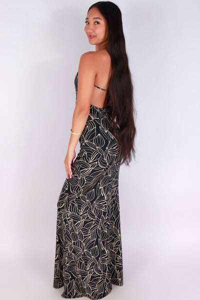 Jeans Warehouse Hawaii - S/L LONG PRINT DRESSES - BLOSSOM HOUR MERMAID MAXI DRESS | By MEEK DBA LAC BLEU
