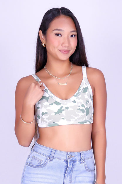 BARELY THERE CAMO BRALETTE