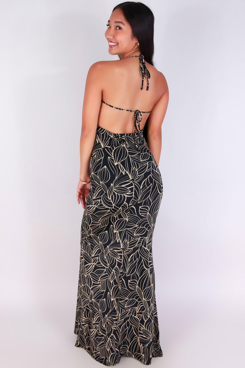 Jeans Warehouse Hawaii - S/L LONG PRINT DRESSES - BLOSSOM HOUR MERMAID MAXI DRESS | By MEEK DBA LAC BLEU