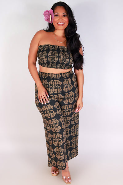 Jeans Warehouse Hawaii - PLUS S/L PRINT WOVEN TOPS - HIBISCUS QUILT SMOCK TUBE TOP | By LUZ