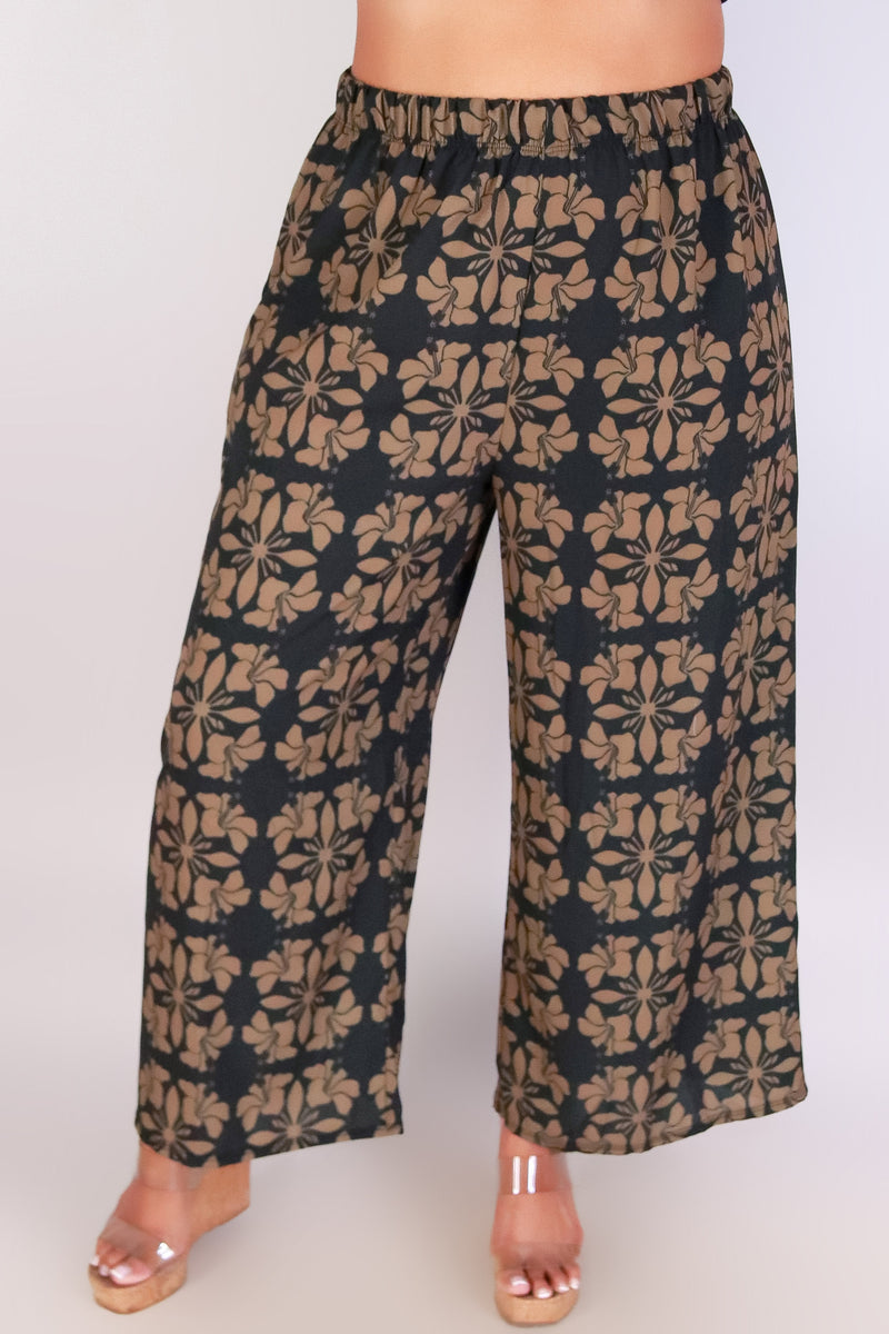 Jeans Warehouse Hawaii - PLUS PRINT WOVEN CAPRI&