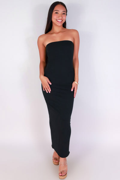 Jeans Warehouse Hawaii - TUBE LONG SOLID DRESSES - MIND YOUR OWN DRESS | By PAPERMOON/ B_ENVIED