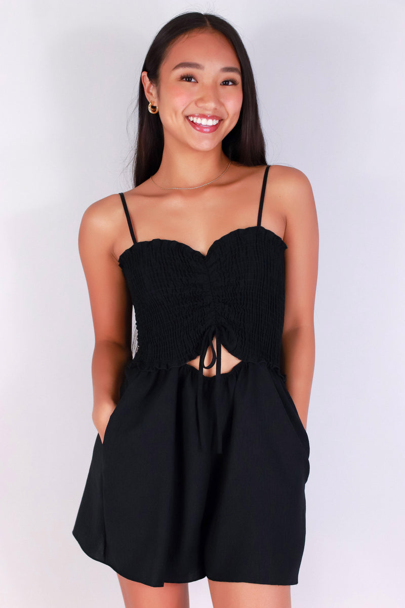 Jeans Warehouse Hawaii - SOLID CASUAL ROMPERS - ONE & DONE DARLING ROMPER | By I JOAH