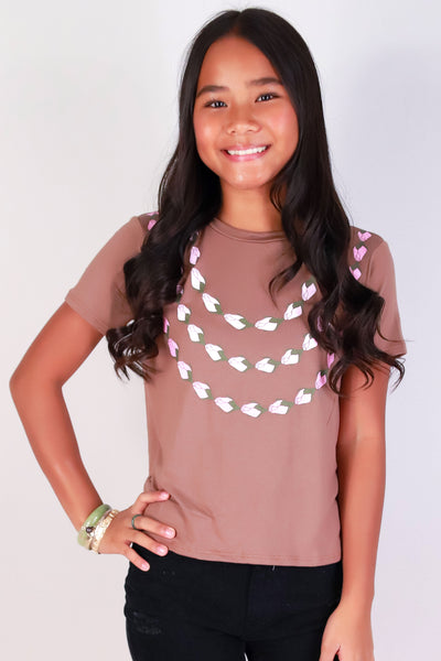 Jeans Warehouse Hawaii - S/S PRINT 2-16 - LOKELANI LEI TEE | KIDS SIZE 2-16 | By LUZ