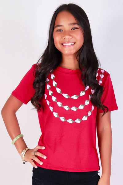 Jeans Warehouse Hawaii - S/S PRINT 2-16 - LOKELANI LEI TEE | KIDS SIZE 2-16 | By LUZ
