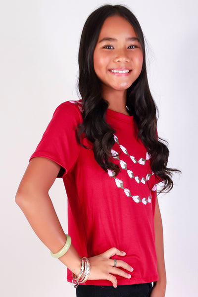 Jeans Warehouse Hawaii - S/S PRINT 2-16 - LOKELANI LEI TEE | KIDS SIZE 2-16 | By LUZ