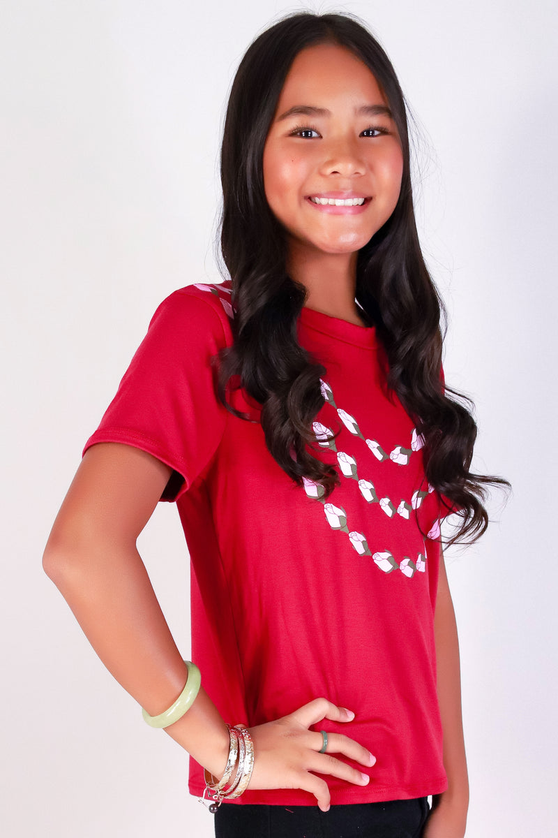 Jeans Warehouse Hawaii - S/S PRINT 2-16 - LOKELANI LEI TEE | KIDS SIZE 2-16 | By LUZ