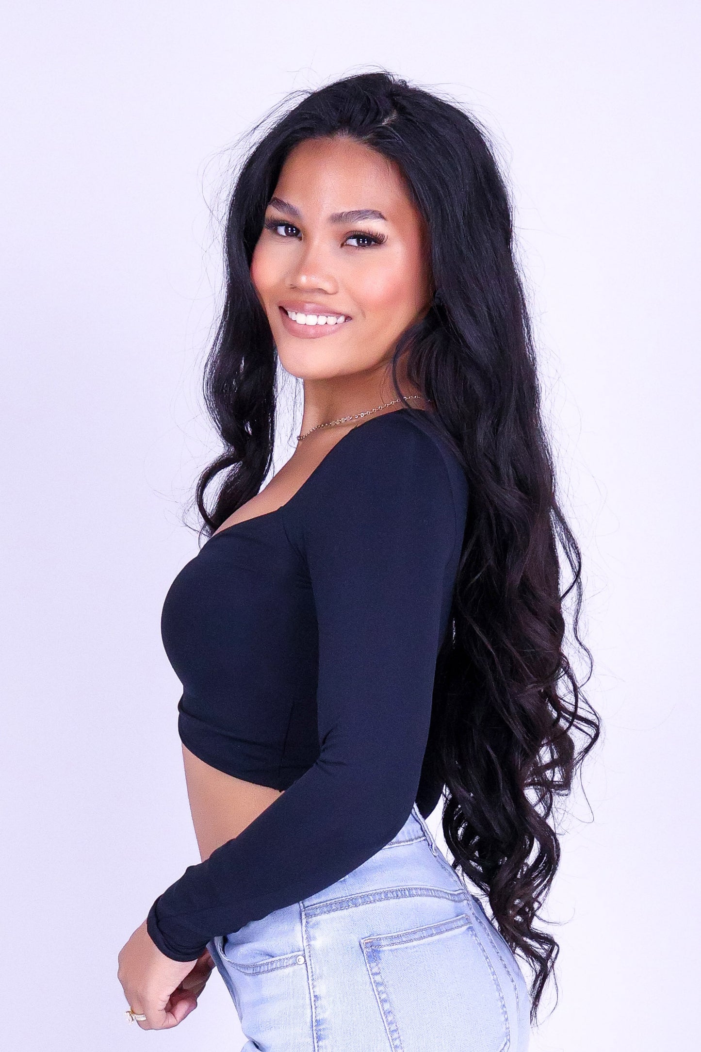 NOCTURNE SEAMLESS LONG SLEEVE TOP