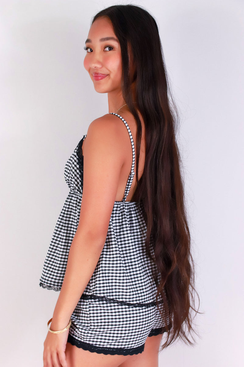 Jeans Warehouse Hawaii - MATCHING SEPARATES - MATCH MADE GINGHAM TOP | By POPULAR 21