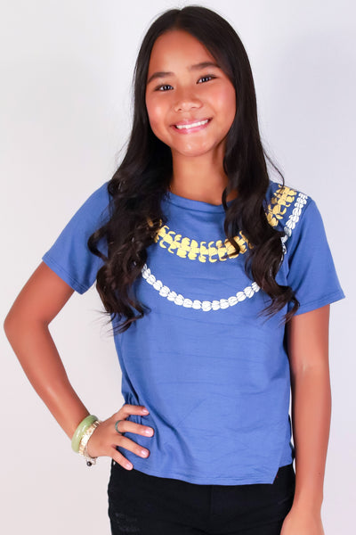 Jeans Warehouse Hawaii - S/S PRINT 2-16 - PUAKENIKENI PIKAKE NA LEI TEE | KIDS SIZE 2-16 | By LUZ