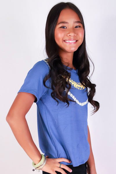 Jeans Warehouse Hawaii - S/S PRINT 2-16 - PUAKENIKENI PIKAKE NA LEI TEE | KIDS SIZE 2-16 | By LUZ