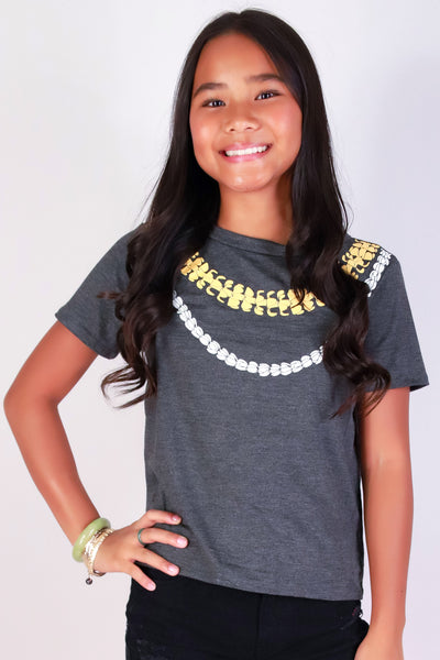 Jeans Warehouse Hawaii - S/S PRINT 2-16 - PUAKENIKENI PIKAKE NA LEI TEE | KIDS SIZE 2-16 | By LUZ