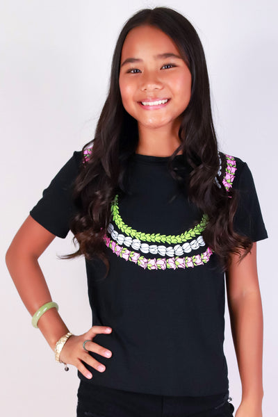 Jeans Warehouse Hawaii - S/S PRINT 2-16 - EKOLU SWEET LEI | KID SIZES 2-16 | By LUZ
