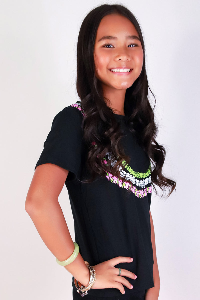 Jeans Warehouse Hawaii - S/S PRINT 2-16 - EKOLU SWEET LEI | KID SIZES 2-16 | By LUZ