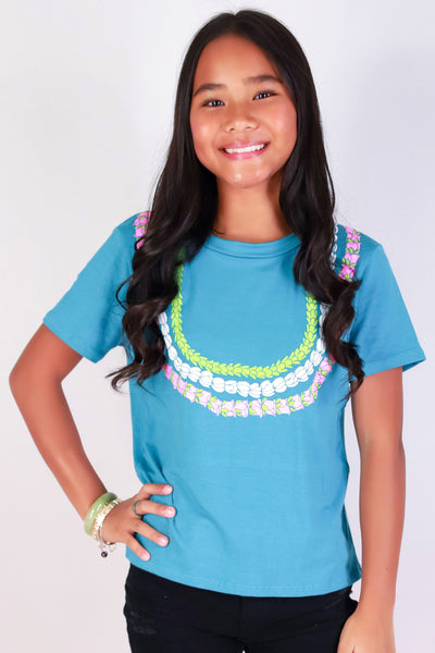Jeans Warehouse Hawaii - S/S PRINT 2-16 - EKOLU SWEET LEI | KID SIZES 2-16 | By LUZ