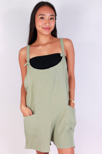 Jeans Warehouse Hawaii - SOLID CASUAL ROMPERS - SUNNY STEP ROMPER | By Detour Apparel Inc.