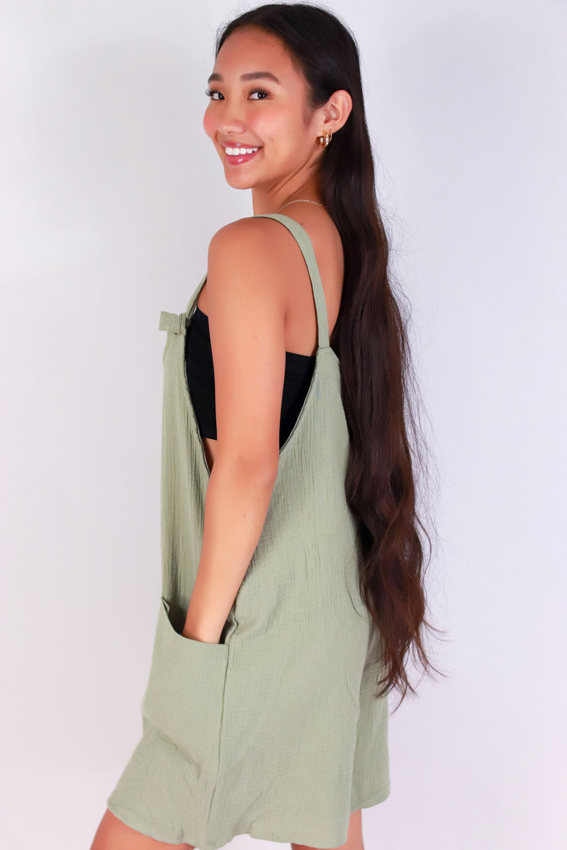 Jeans Warehouse Hawaii - SOLID CASUAL ROMPERS - SUNNY STEP ROMPER | By Detour Apparel Inc.