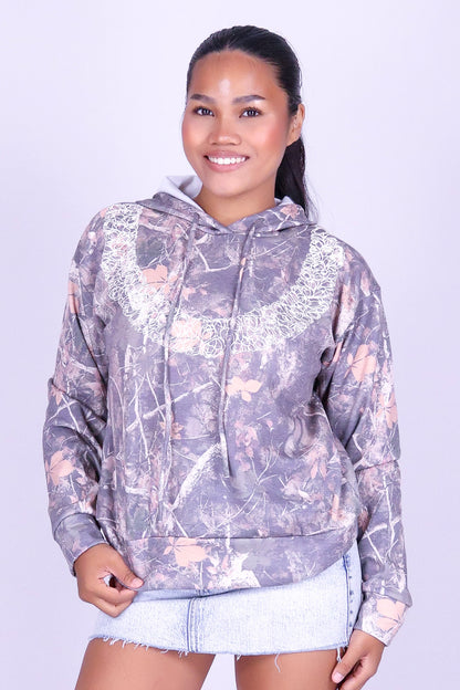HIDDEN PARADISE HUNTING CAMO LEI HOODIE