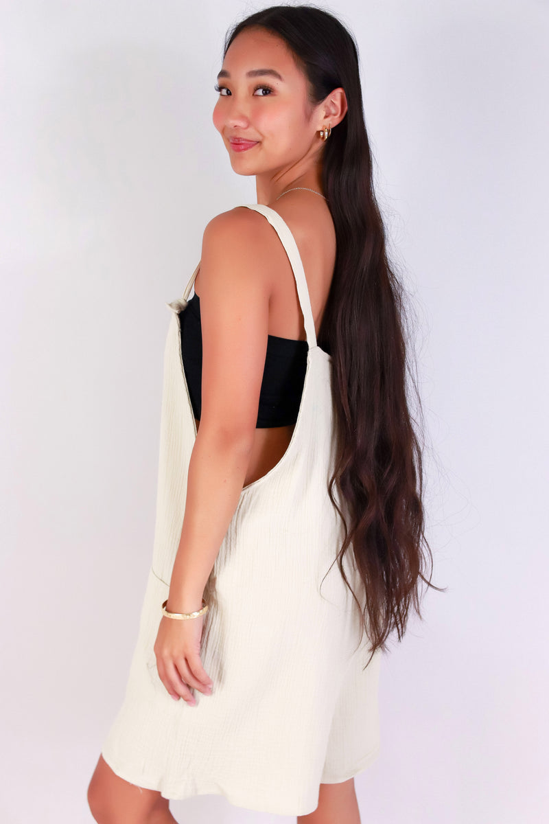 Jeans Warehouse Hawaii - SOLID CASUAL ROMPERS - SUNNY STEP ROMPER | By Detour Apparel Inc.