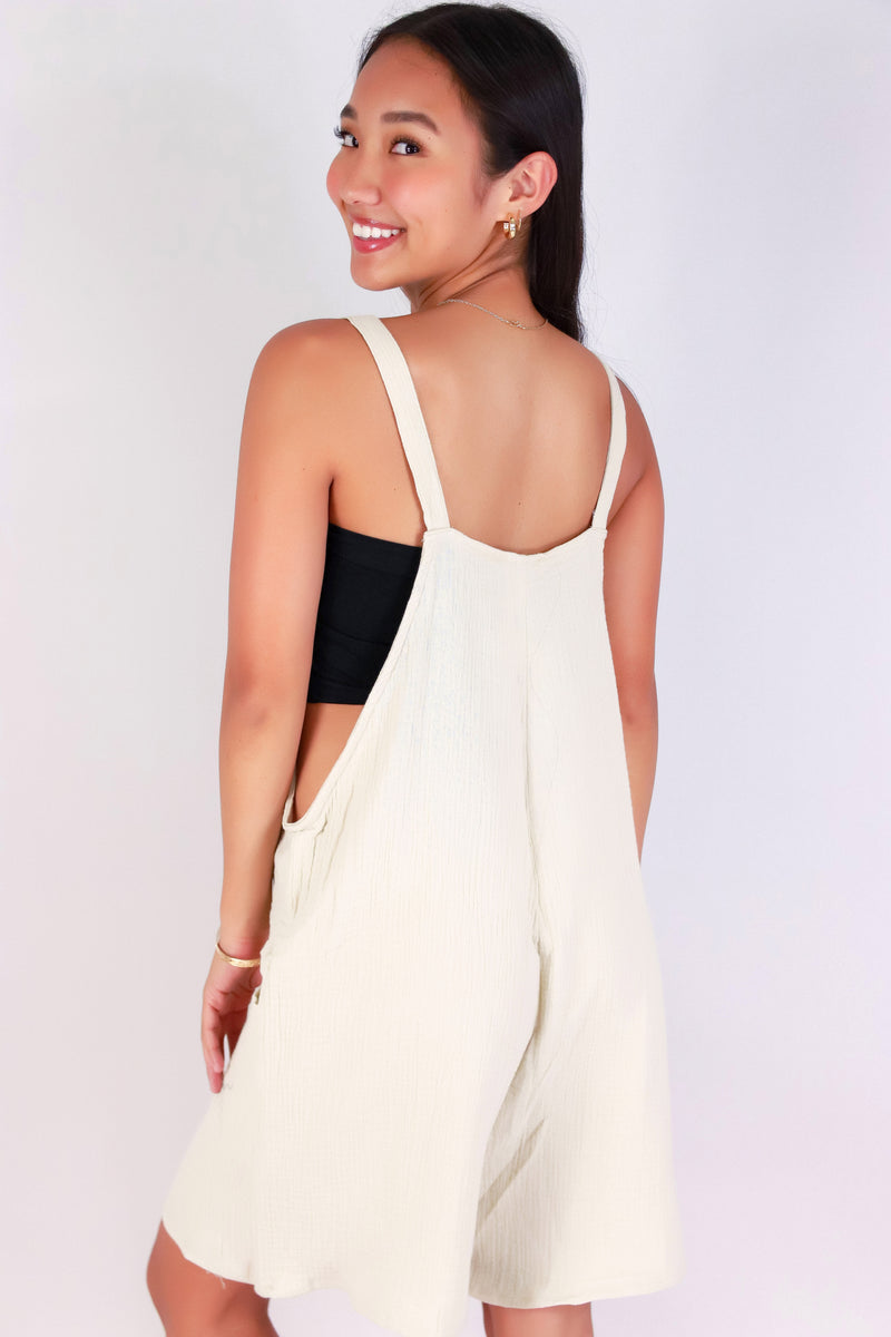 Jeans Warehouse Hawaii - SOLID CASUAL ROMPERS - SUNNY STEP ROMPER | By Detour Apparel Inc.
