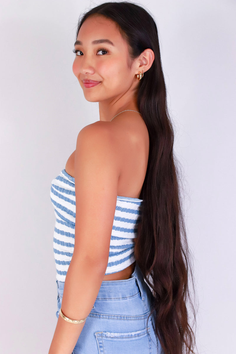 Jeans Warehouse Hawaii - SL PRINT - LINES ABOUT IT TUBE TOP | By PAPERMOON/ B_ENVIED