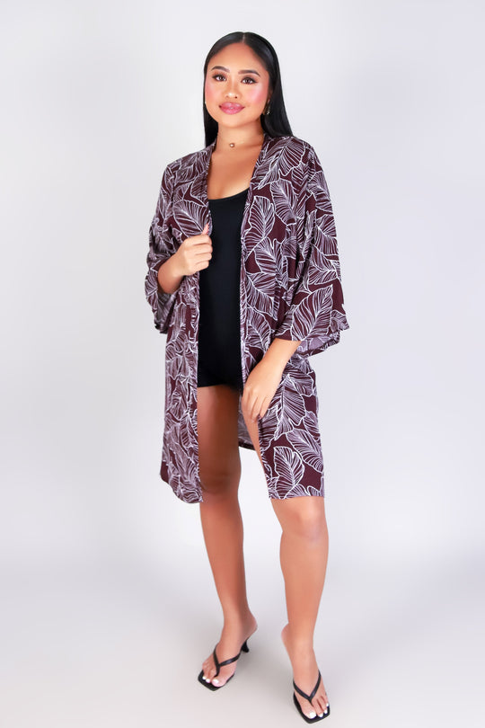 TROPICAL LEAF CARDIGAN