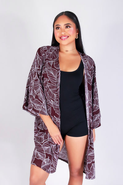 TROPICAL LEAF CARDIGAN