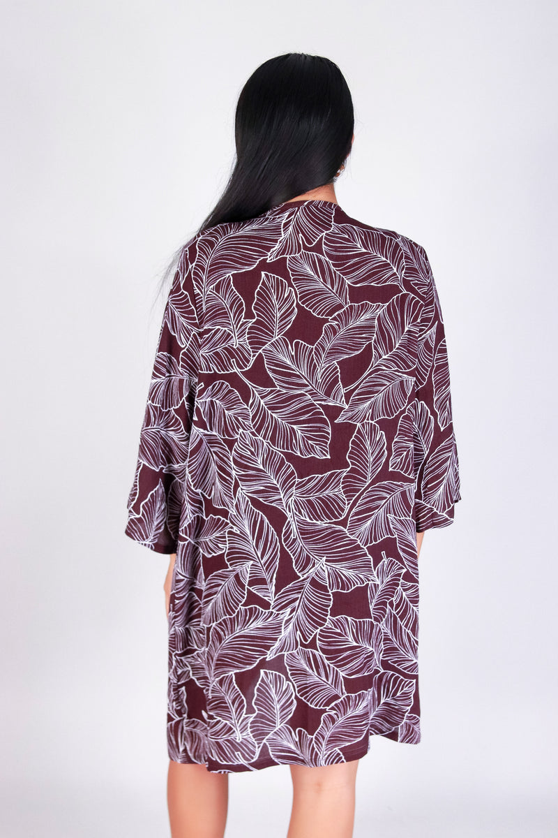 TROPICAL LEAF CARDIGAN