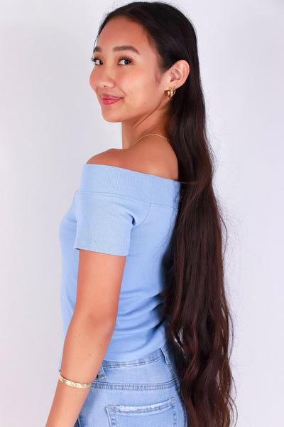 Jeans Warehouse Hawaii - SS CASUAL SOLID - OFF DUTY DIVA OFF SHOULDER TOP | By CRESCITA APPAREL/SHINE I