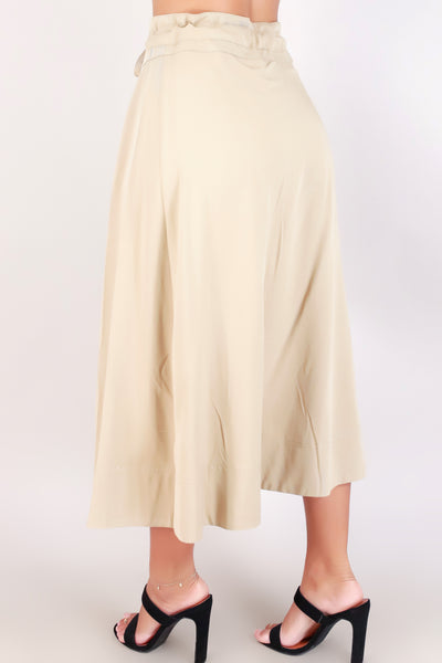 Jeans Warehouse Hawaii - SOLID LONG SKIRTS - BUTTON DOWN MIDI SKIRT | By MABLE