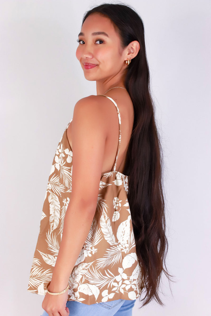 Jeans Warehouse Hawaii - TANK PRINT WOVEN CASUAL TOPS - WILDFLOWER STRAPS TOP | By PAPERMOON/ B_ENVIED