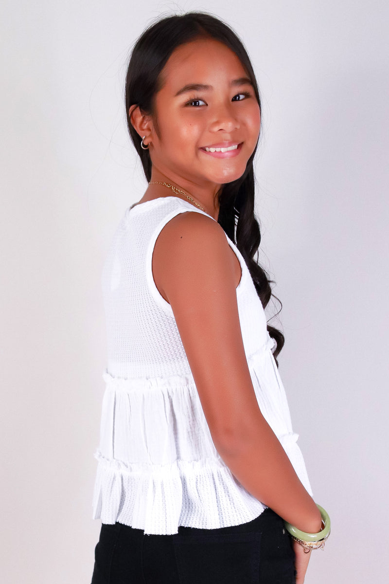 Jeans Warehouse Hawaii - S/L SOLID TOPS 2-16 - ALWAYS SWEET TOP | KIDS SIZE 7-16 | By HYMAN FAMILY INC