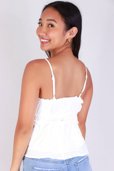 Jeans Warehouse Hawaii - TANK SOLID WOVEN CASUAL TOPS - BABE TIE TOP | By PAPERMOON/ B_ENVIED