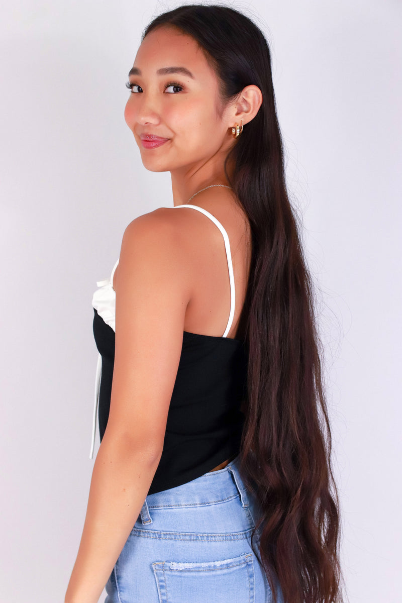 Jeans Warehouse Hawaii - SL CASUAL SOLID - SPLIT DECISION TOP | By PAPERMOON/ B_ENVIED