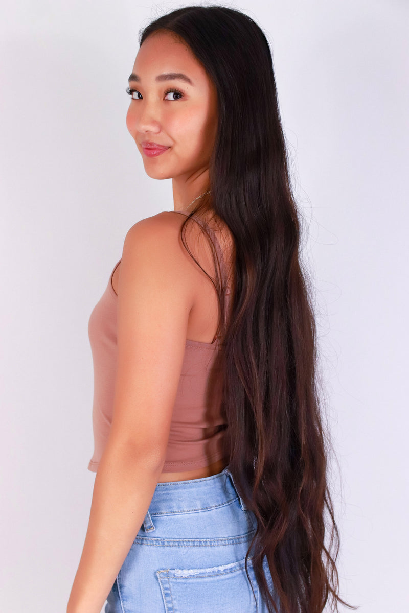 Jeans Warehouse Hawaii - TANK/TUBE SOLID BASIC - CAUGHT IN THE ACT TOP | By CRESCITA APPAREL/SHINE I