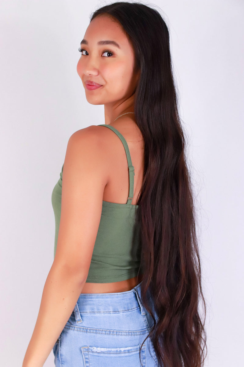 Jeans Warehouse Hawaii - TANK/TUBE SOLID BASIC - CAUGHT IN THE ACT TOP | By CRESCITA APPAREL/SHINE I