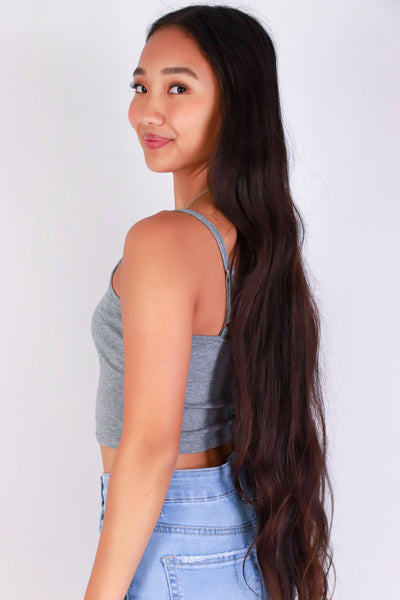 Jeans Warehouse Hawaii - TANK/TUBE SOLID BASIC - CAUGHT IN THE ACT TOP | By CRESCITA APPAREL/SHINE I