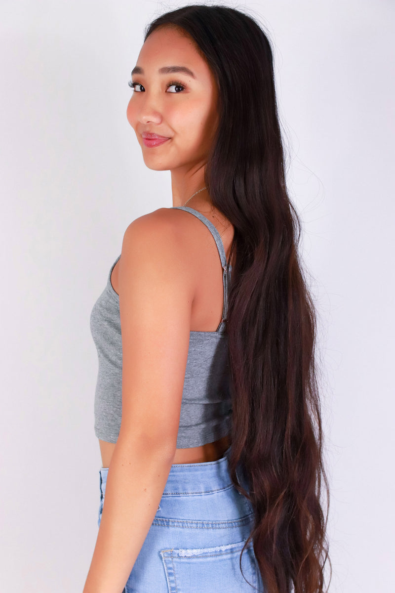 Jeans Warehouse Hawaii - TANK/TUBE SOLID BASIC - CAUGHT IN THE ACT TOP | By CRESCITA APPAREL/SHINE I